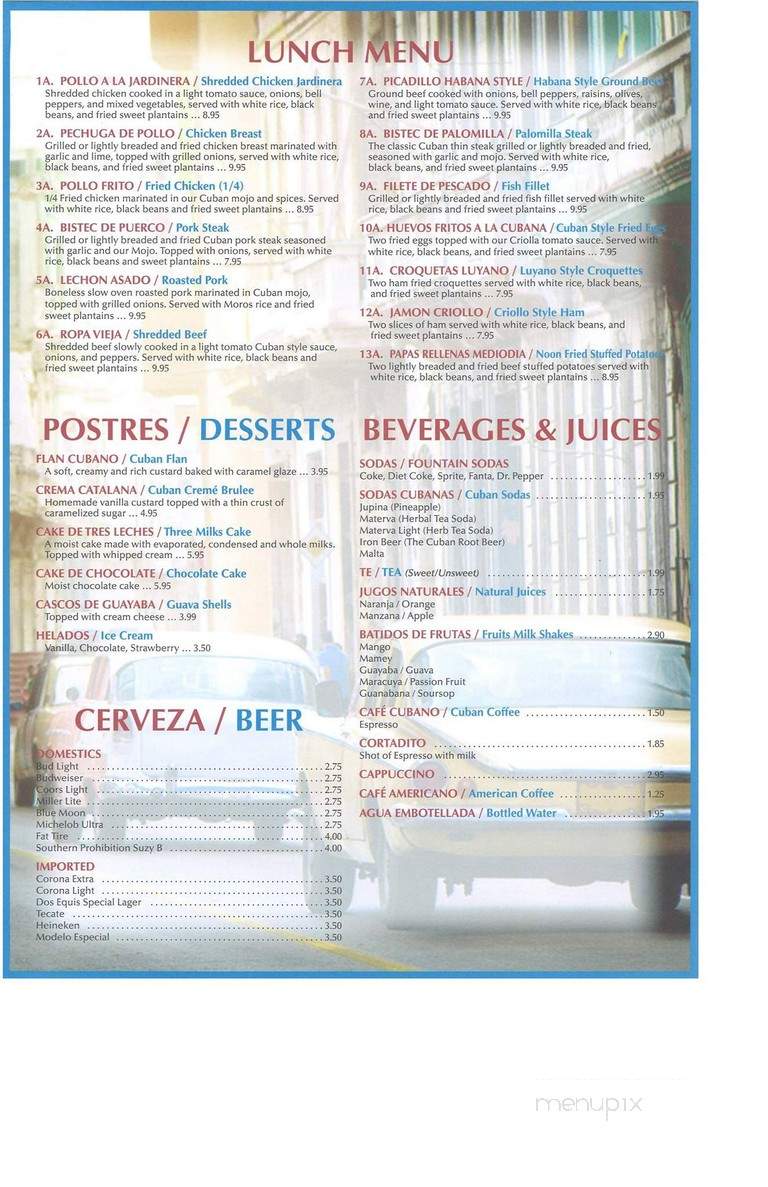Leo's Cuban Kitchen - Hattiesburg, MS menu_pic