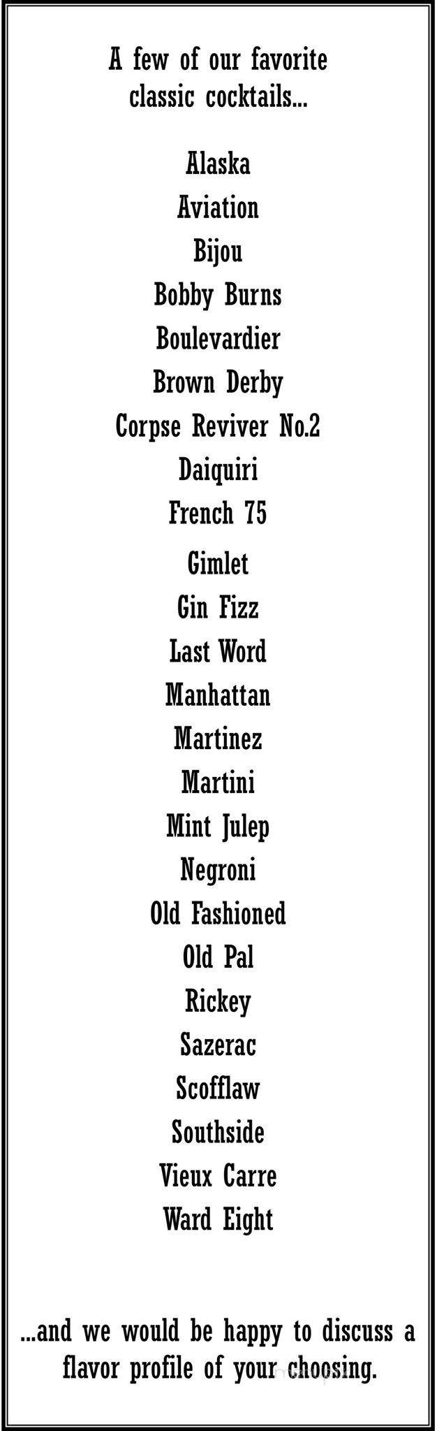 Lost Saint - Charlottesville, VA menu_pic