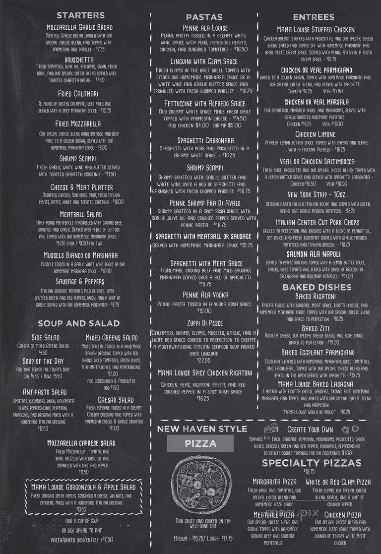 Mama Louise - Orlando, FL menu_pic