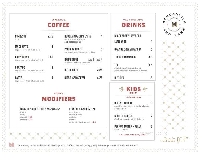 Mercantile - Charleston, SC menu_pic
