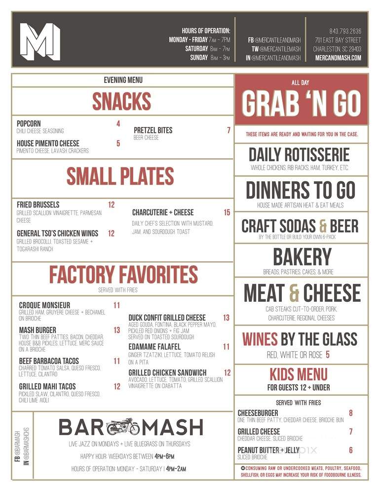 Mercantile - Charleston, SC menu_pic