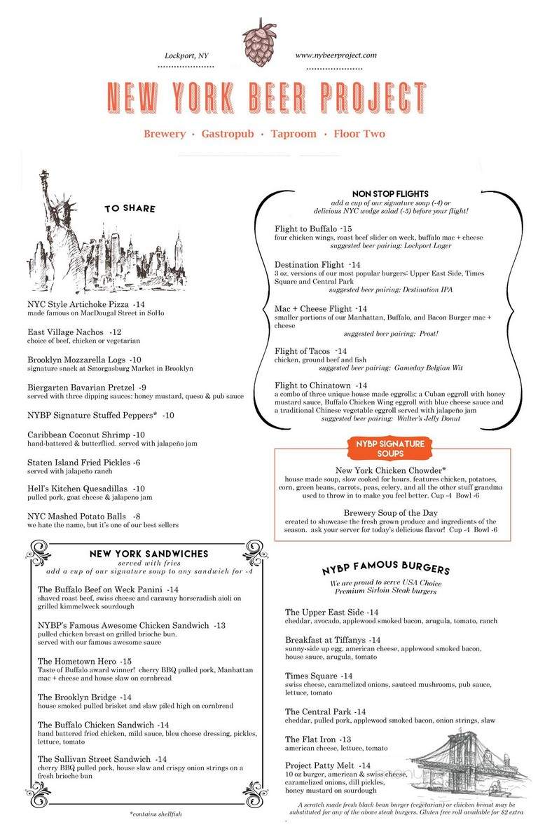 New York Beer Project - Lockport, NY menu_pic