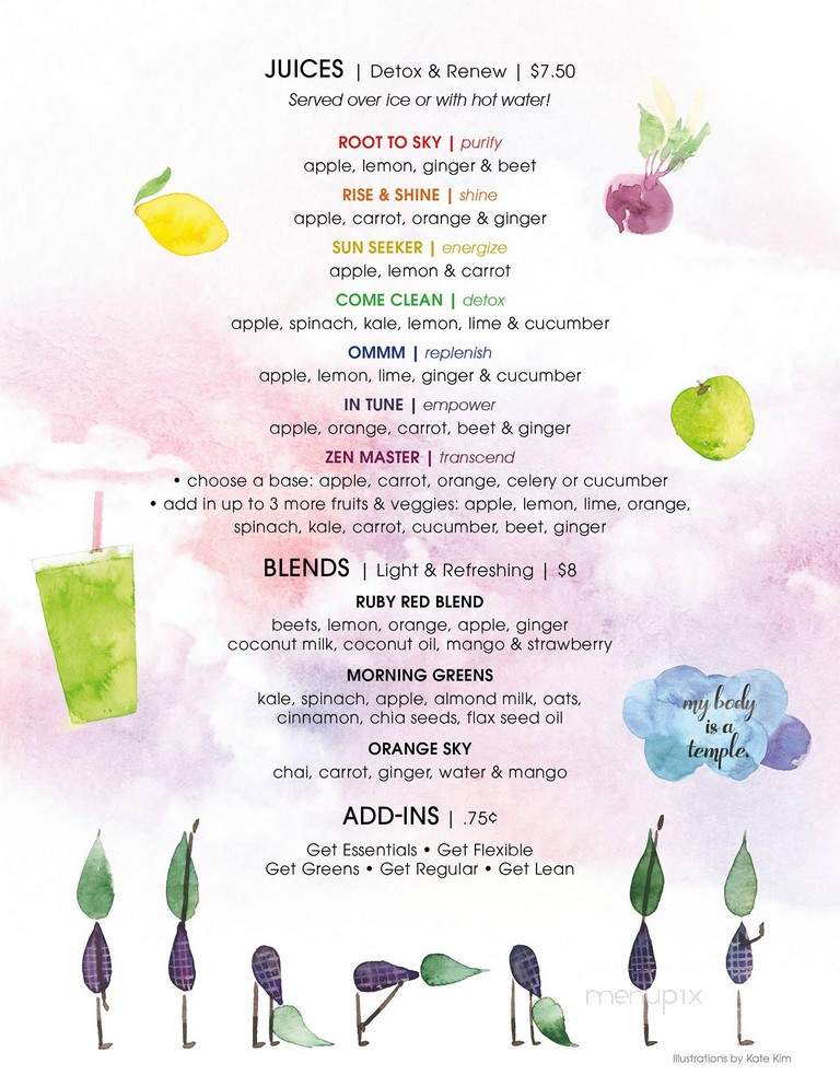 Nourishing Storm Studio & Cafe - Hatboro, PA menu_pic
