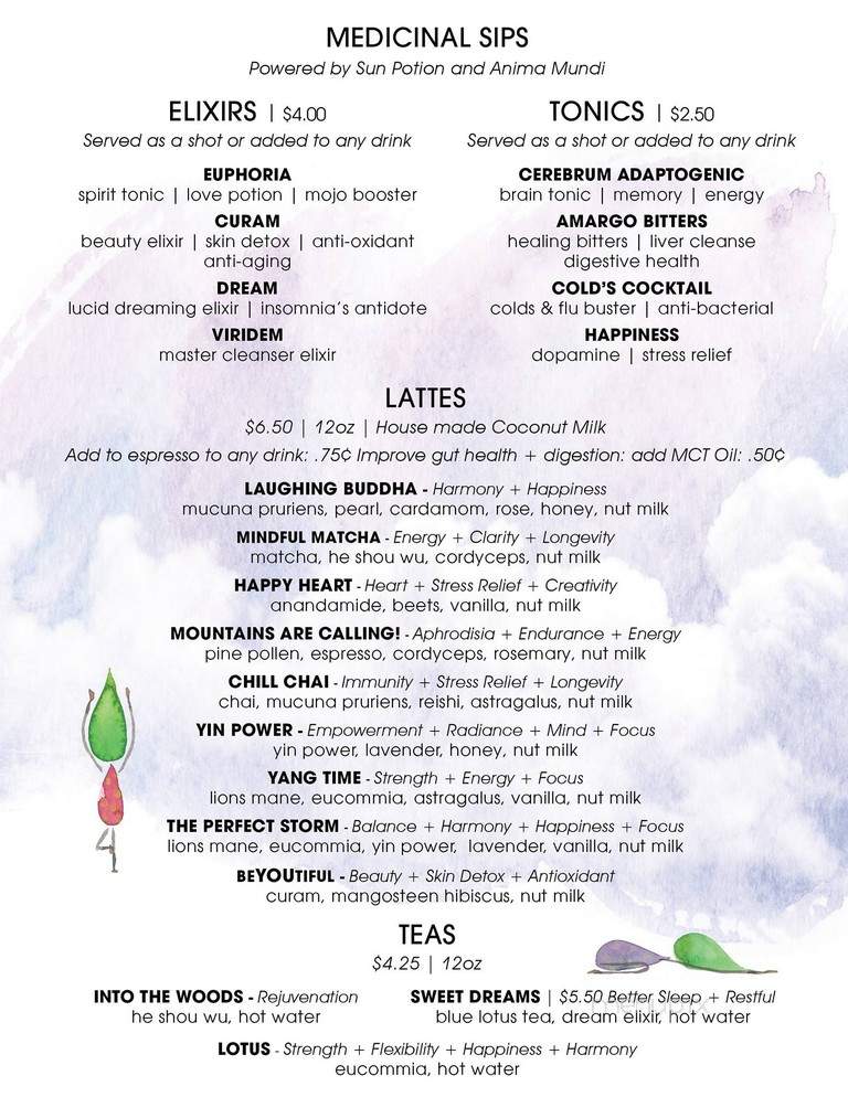 Nourishing Storm Studio & Cafe - Hatboro, PA menu_pic