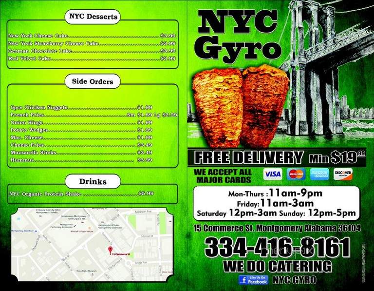 NYC Gyro - Montgomery, AL menu_pic
