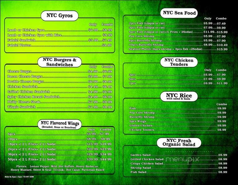 NYC Gyro - Montgomery, AL menu_pic
