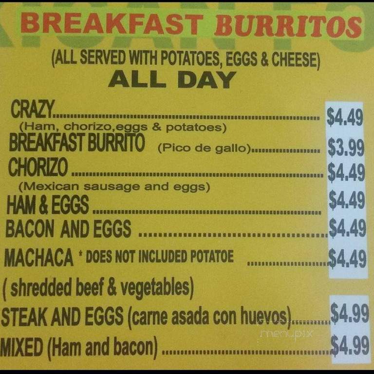 Pancho's Mexican Food - Springfield, MO menu_pic