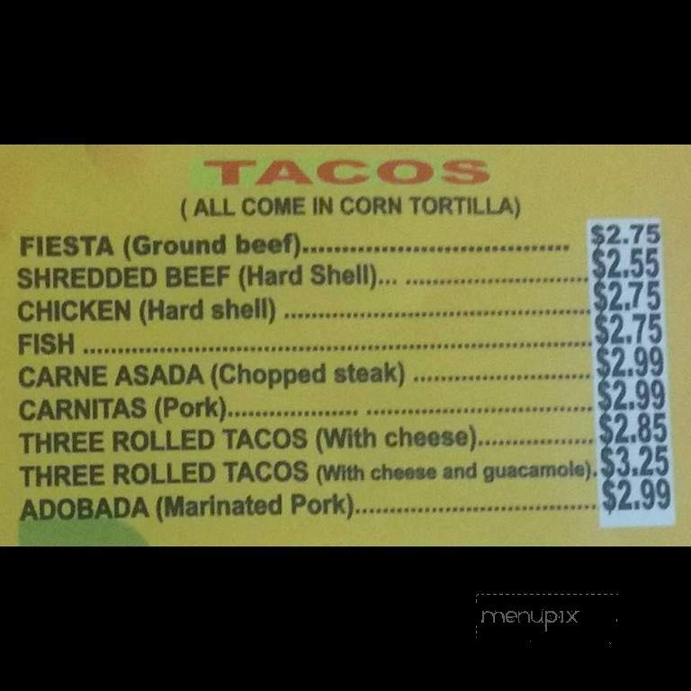Pancho's Mexican Food - Springfield, MO menu_pic