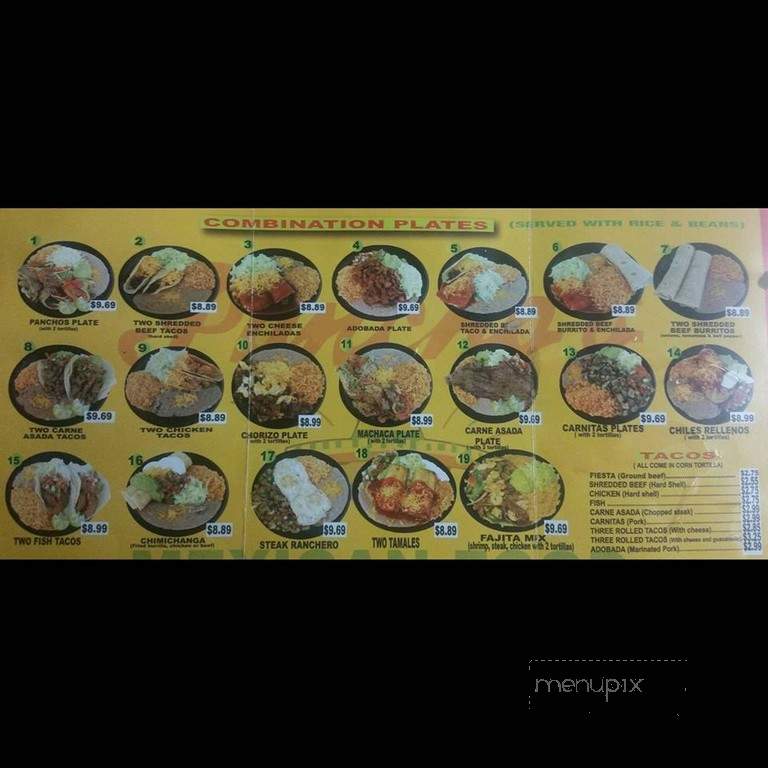 Pancho's Mexican Food - Springfield, MO menu_pic