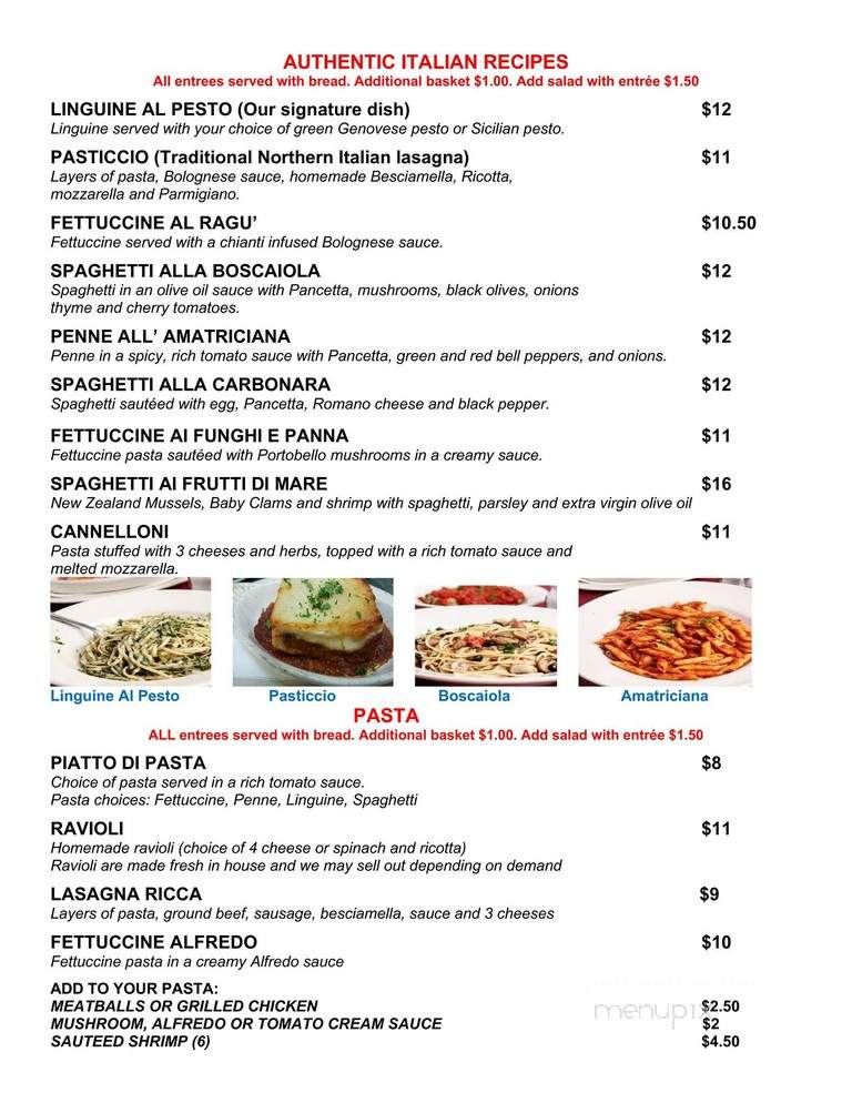 Pasta e Pesto - Houston, TX menu_pic