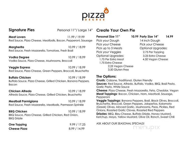 Pizza Degree - Augusta, ME menu_pic