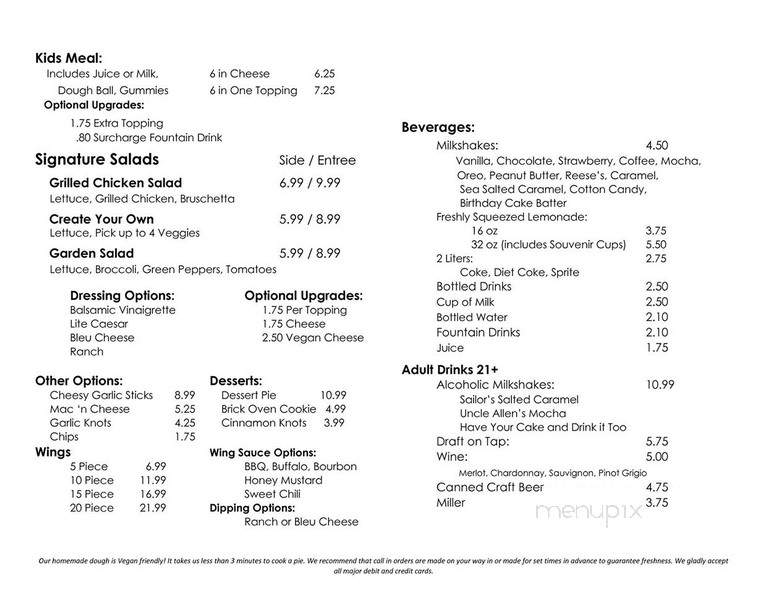 Pizza Degree - Augusta, ME menu_pic