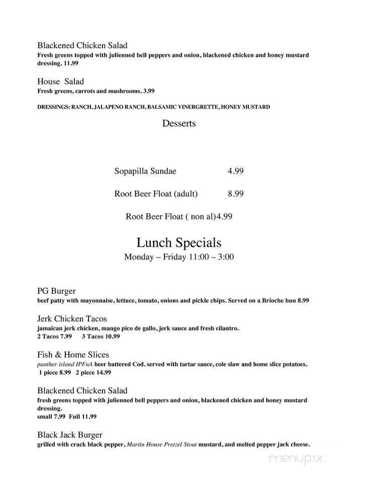 Pouring Glory - Fort Worth, TX menu_pic