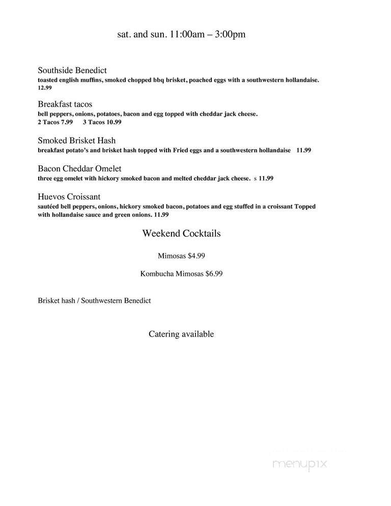 Pouring Glory - Fort Worth, TX menu_pic