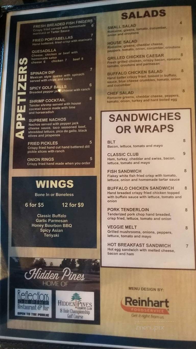Reflections On Pine - Warrensburg, MO, MO menu_pic