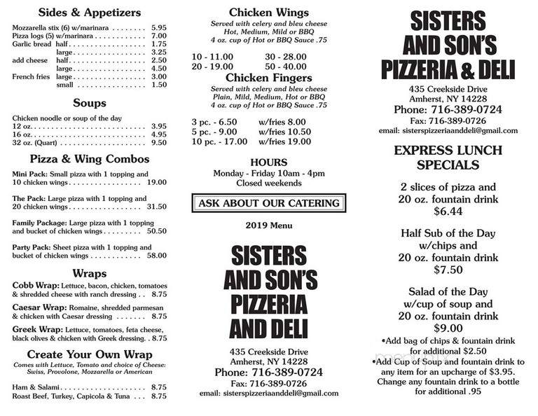Sister's Pizzeria and Deli - Buffalo, NY