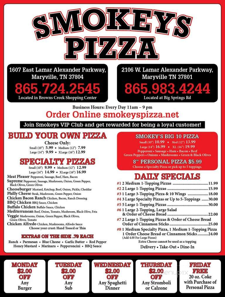 Smokeys Pizza - Maryville, TN