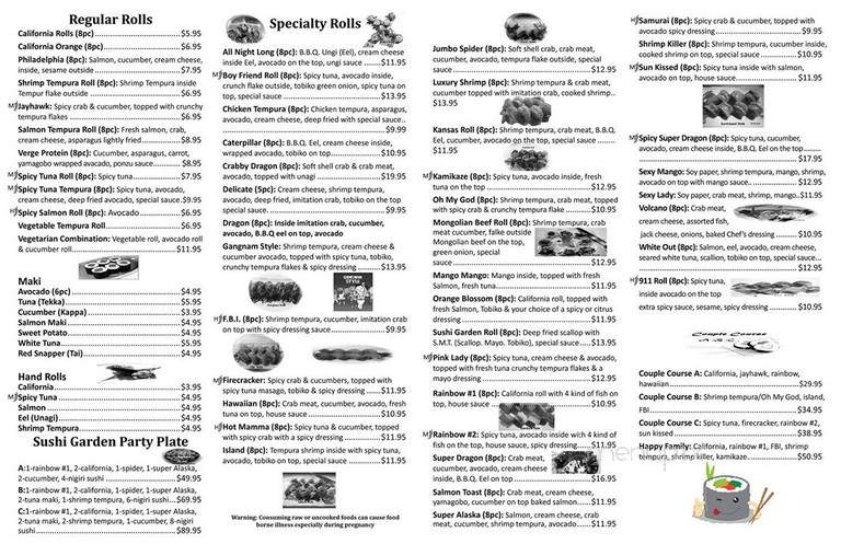 Sushi Garden - Lansing, KS menu_pic