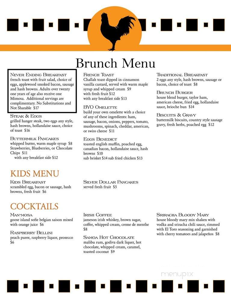 Taphouse 15 - Jefferson, NJ menu_pic