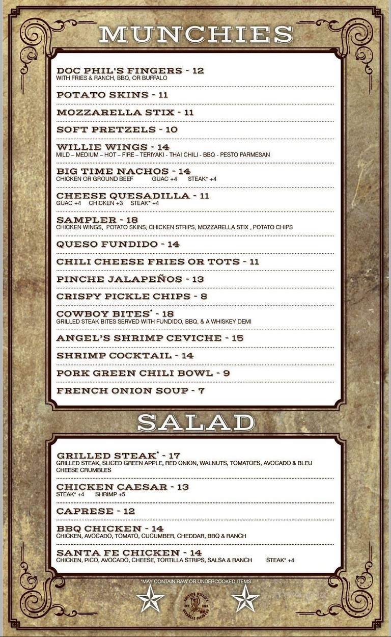T-Bar - Denver, CO menu_pic