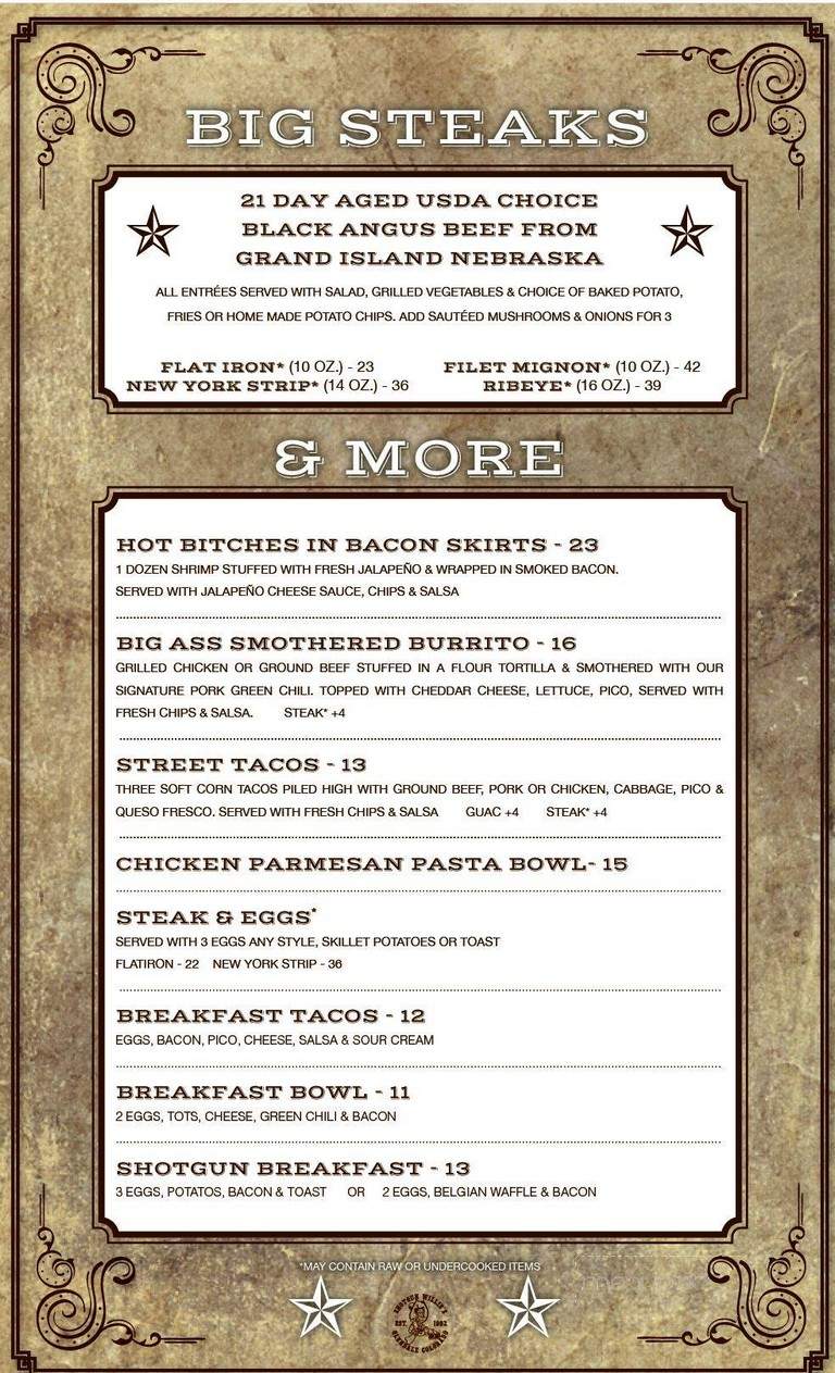 T-Bar - Denver, CO menu_pic