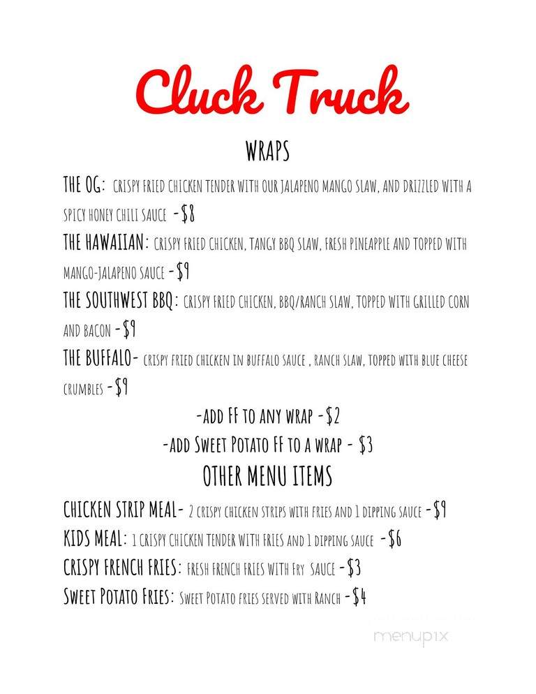 The Cluck Truck - Salt Lake City, UT menu_pic