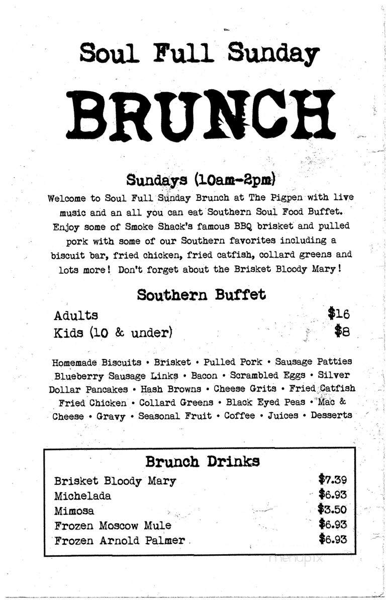 The Pigpen - San Antonio, TX menu_pic
