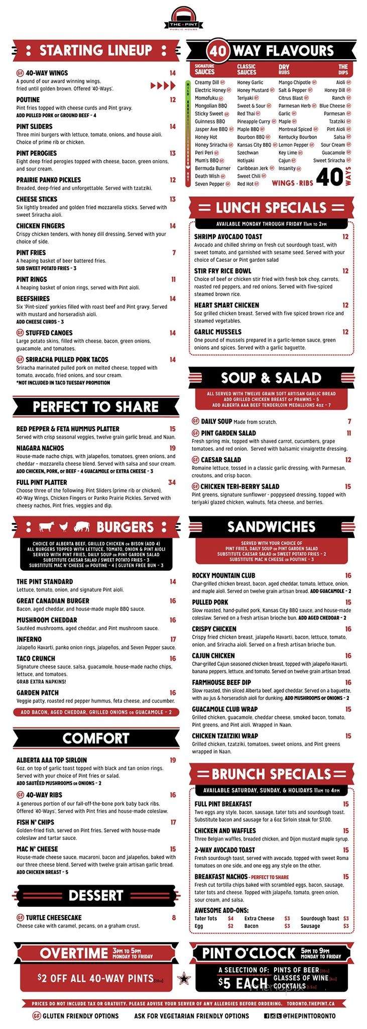 The Pint Public House - Minneapolis, MN menu_pic