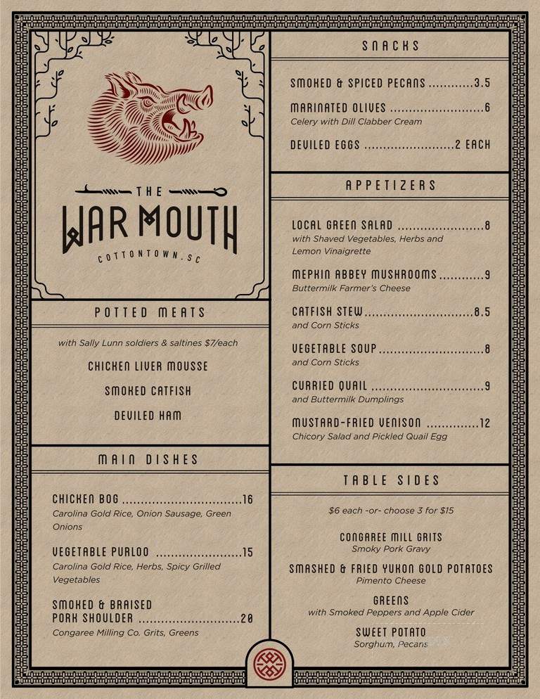 The War Mouth - Columbia, SC