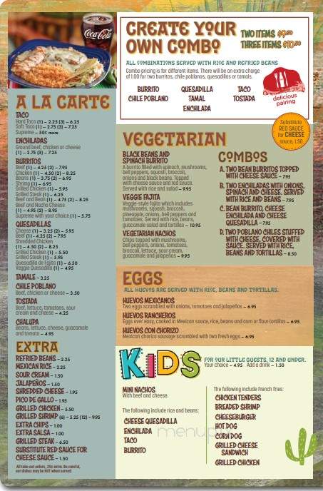 Valle Escondido Mexican Grill - Lawrenceburg, IN menu_pic