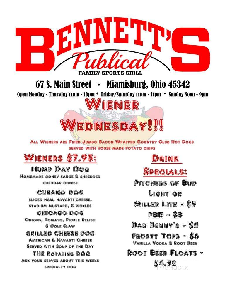 Bennett's Publical Family Sports Grill - Miamisburg, OH