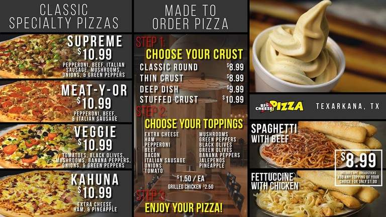 Big Cheese Pizza - Texarkana, TX menu_pic