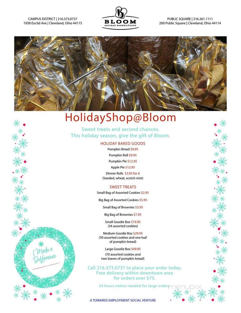 Bloom Bakery at Public Square - Cleveland, OH menu_pic