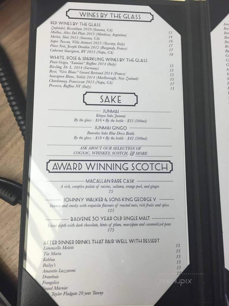 Blue Note Hawaii - Honolulu, HI menu_pic