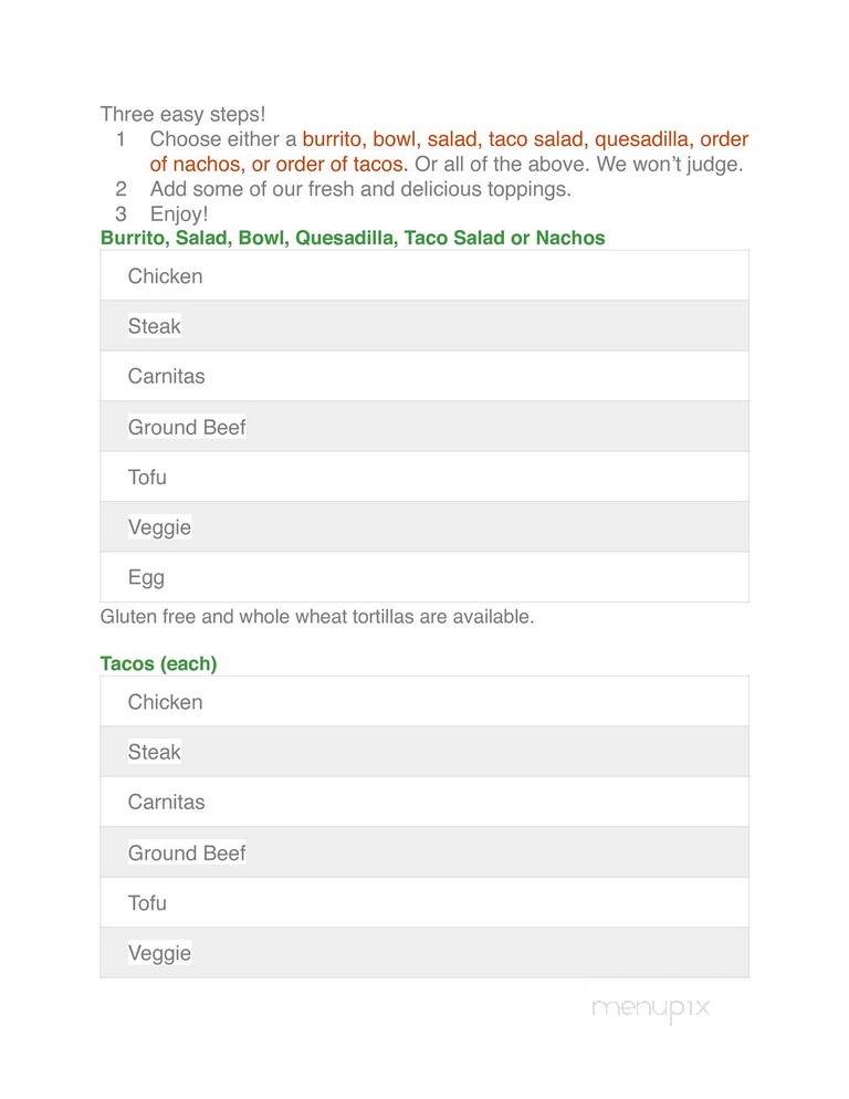 BurritOh! - Charlottesville, VA menu_pic