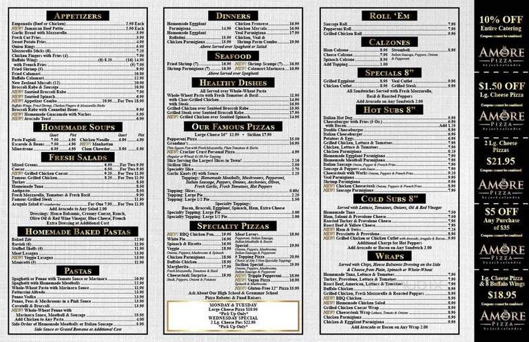 Calandra's Pizza - Montclair, NJ menu_pic
