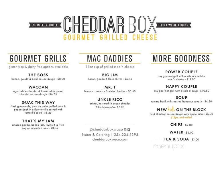 Cheddar Box - Waco, TX menu_pic