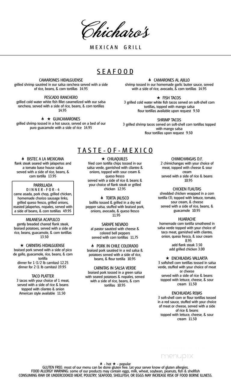 Chicharo's Mexican Grill - Muscatine, IA menu_pic