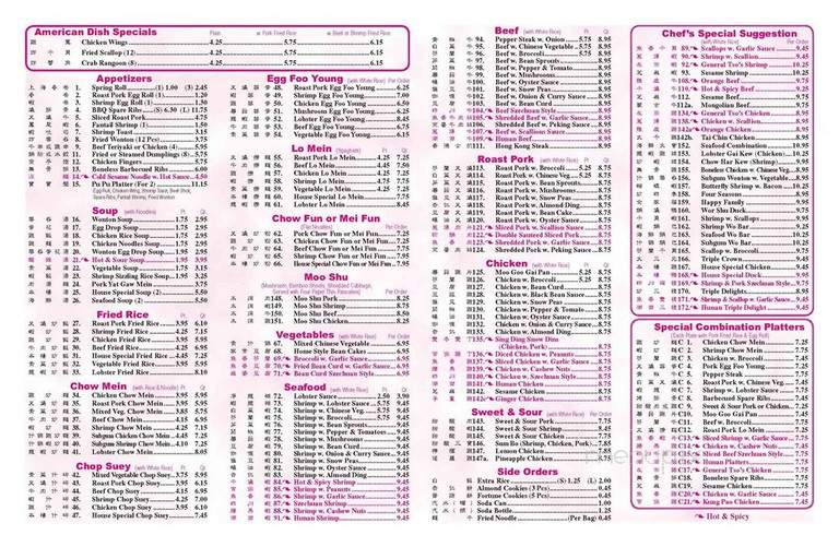China Buffet - Champlain, NY menu_pic