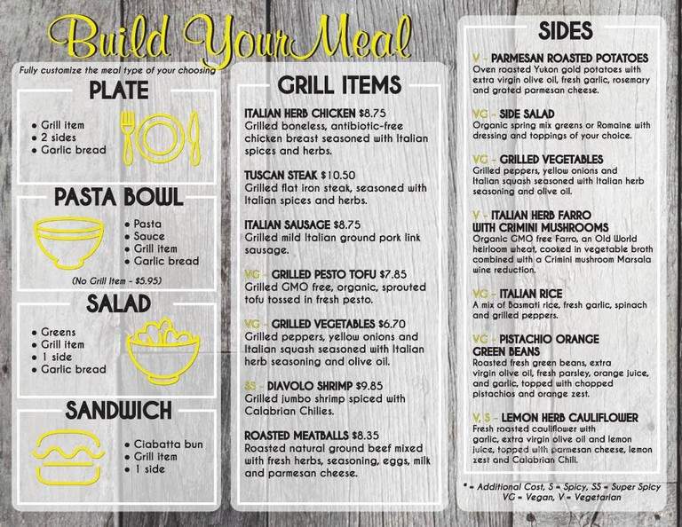Ciao Italian Grill - Oxnard, CA menu_pic
