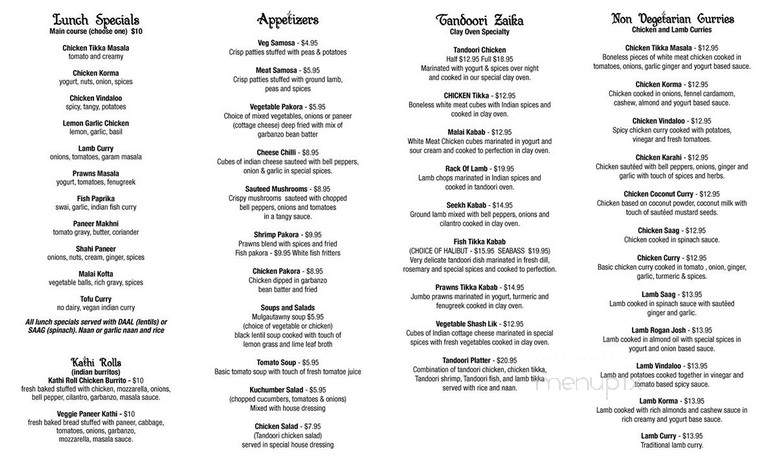 Clay Pit Indian Kitchen - Los Angeles, CA menu_pic