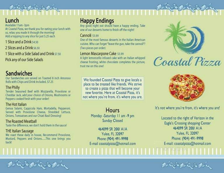 Coastal Pizza - Yulee, FL