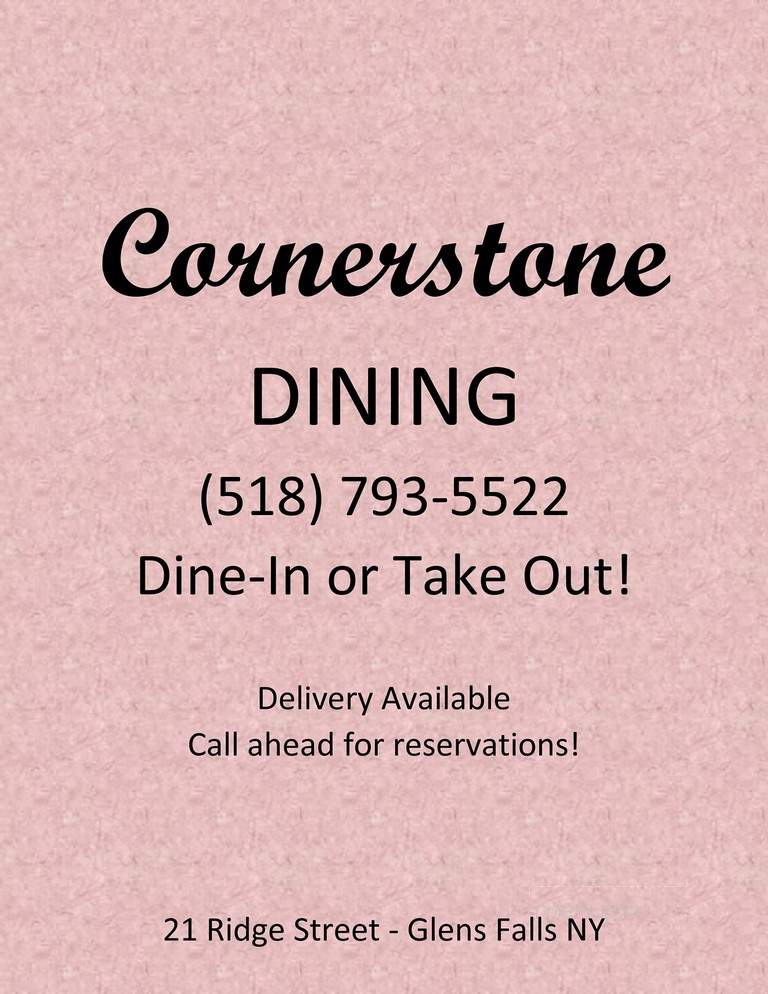 Cornerstone Pizza Cafe - Glens Falls, NY menu_pic