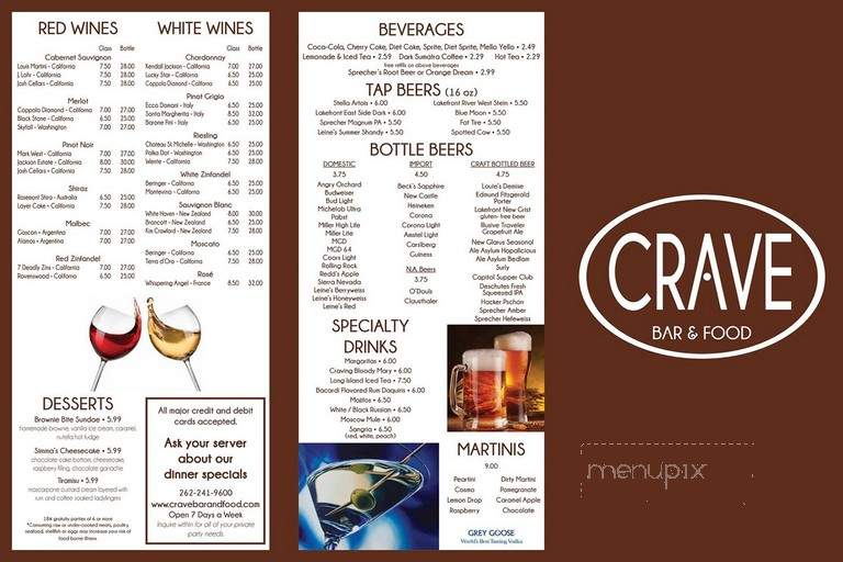 Crave Bar and Food - Mequon, WI