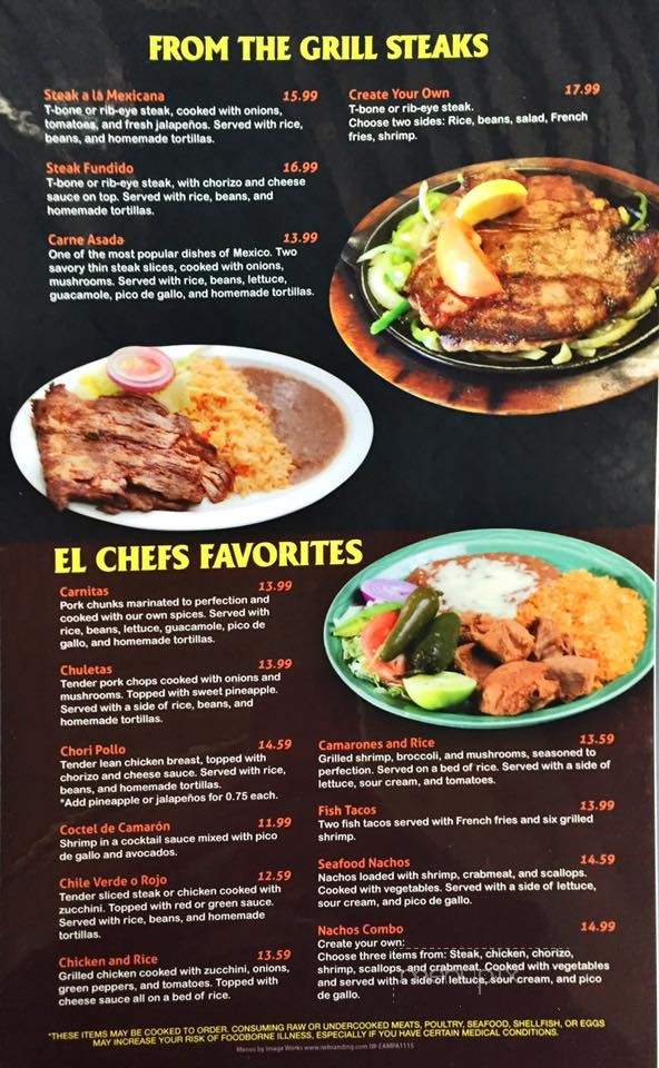 El Amigo - Erie, PA menu_pic