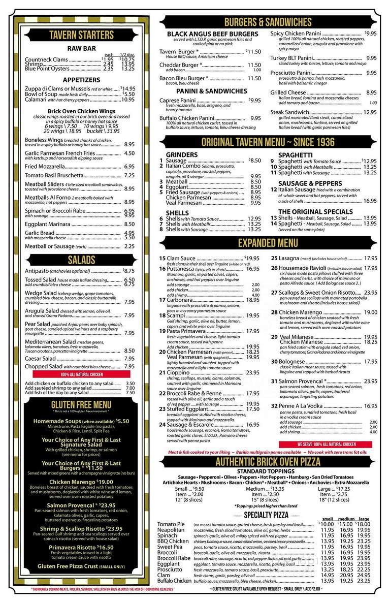 First & Last Tavern - Glastonbury, CT menu_pic