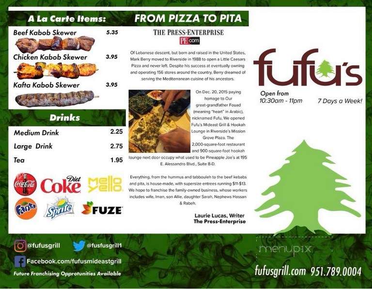 Fufu's Mid East Grill And Hookah - Riverside, CA