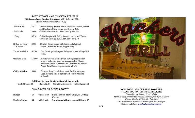 Hackers Restaurant - Shelbyville, MO menu_pic