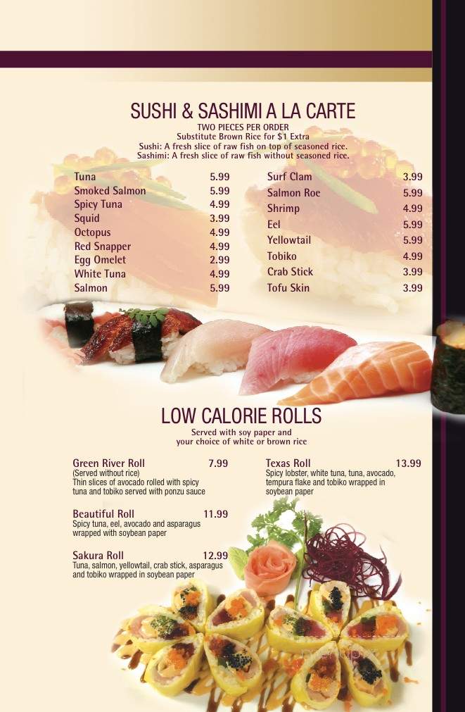 Hayashi Midtown - Lubbock, TX menu_pic