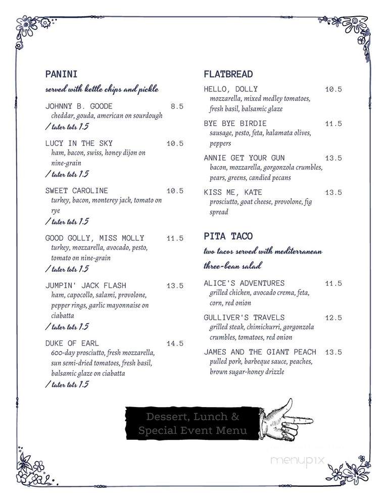 High & Low Winery - Medina, OH menu_pic